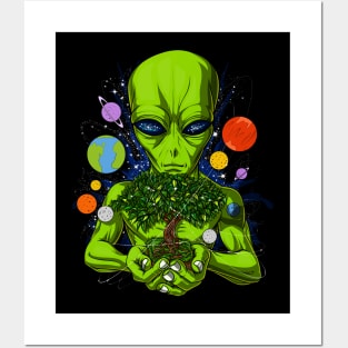 Space Alien Tree Of Life Posters and Art